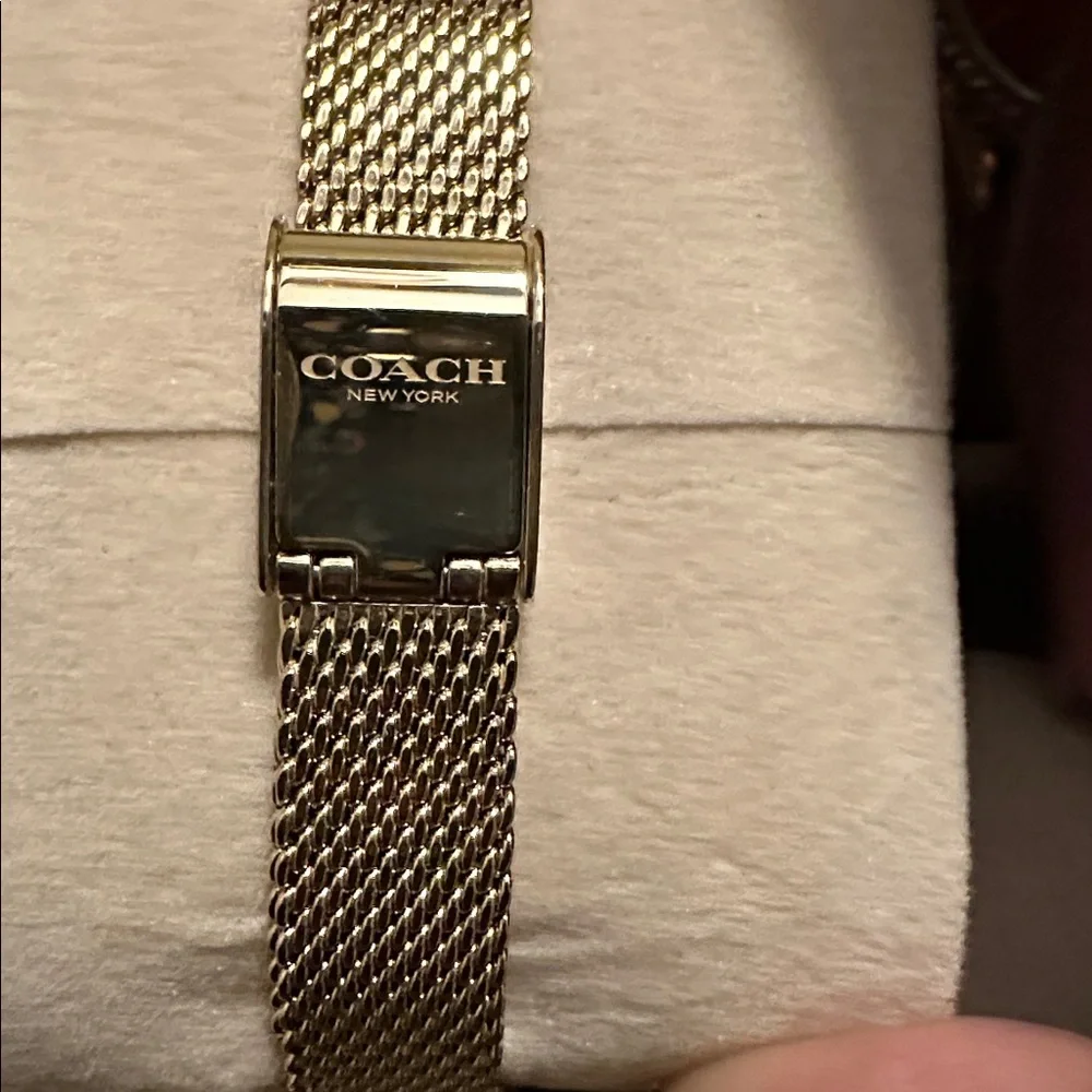 Coach Gold Rectangular Face Watch - Picture 3 of 4